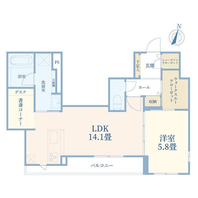 ルネッサコート北浦和(1LDK/1階)の間取り写真