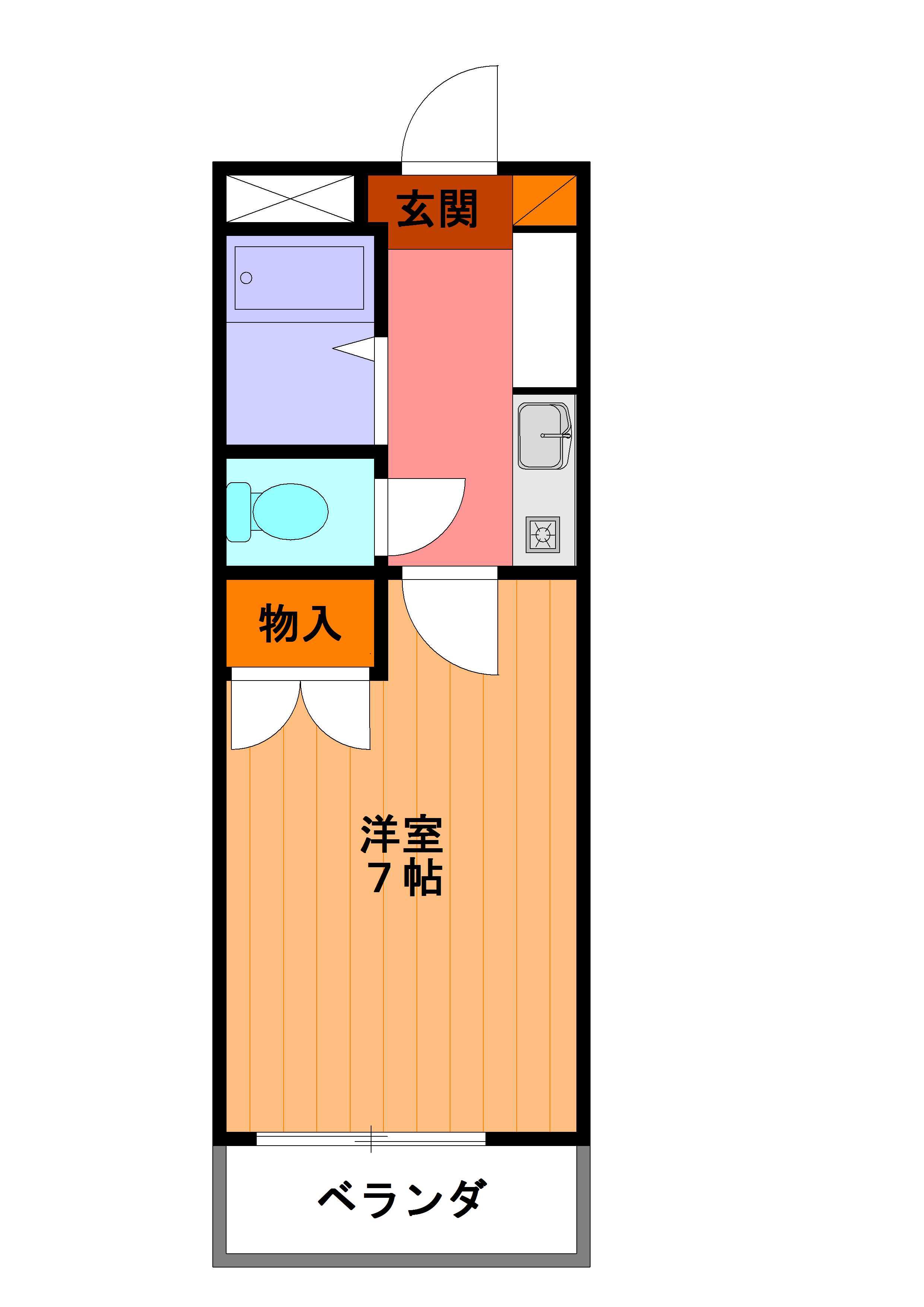 シャルマンシャンブル(1K/3階)の間取り写真
