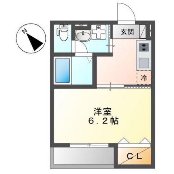 A.C.GRANDAGE(1K/1階)の間取り写真