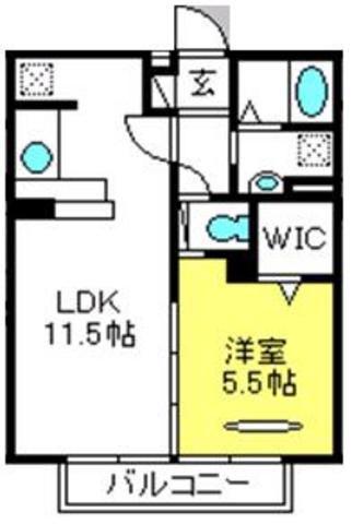 エバーグリーンガーデンB(1LDK/2階)の間取り写真