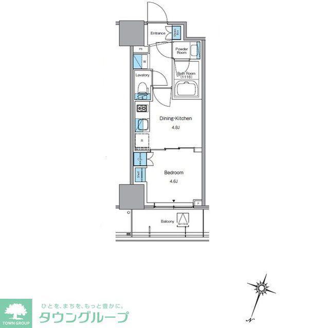 ルフォンプログレ渋谷ヒルトップ(1DK/15階)の間取り写真