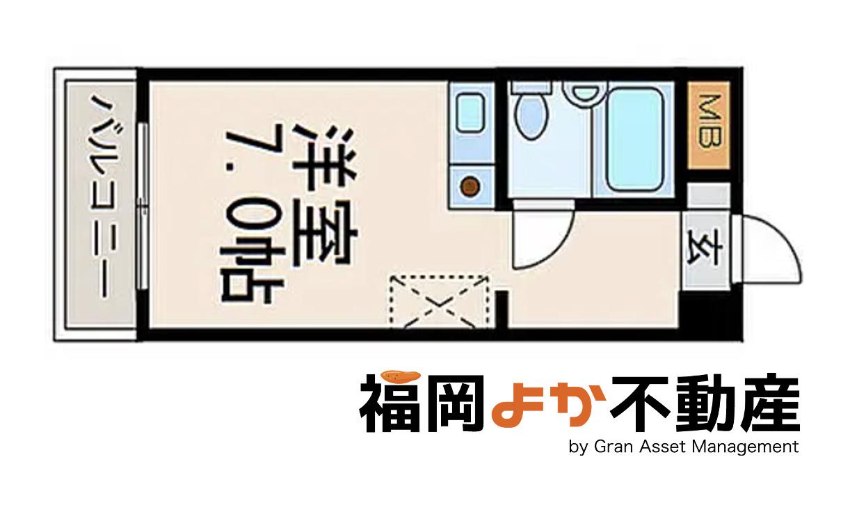 アーバンライフ博多(ワンルーム/5階)の間取り写真