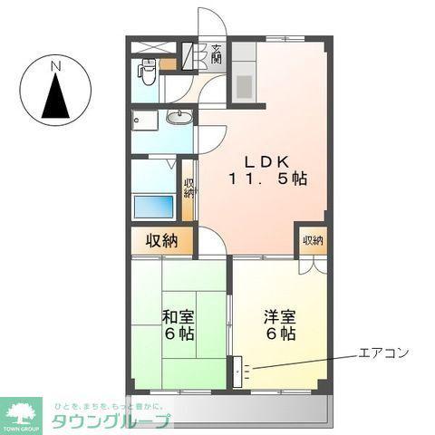 サンフィット渋谷(2LDK/2階)の間取り写真