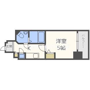 エスリード福島ウエスト(1K/8階)の間取り写真