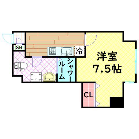 HR FRONT REGAL ドームウエスト(1K/9階)の間取り写真