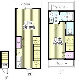 チェスナッツ蒲田(1LDK/1階)の間取り写真