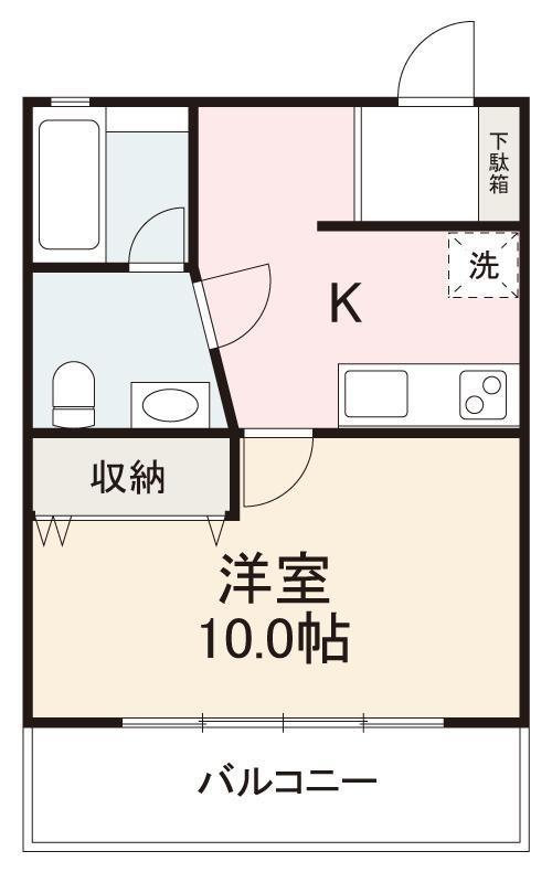 サニーハウス扇町(1K/3階)の間取り写真