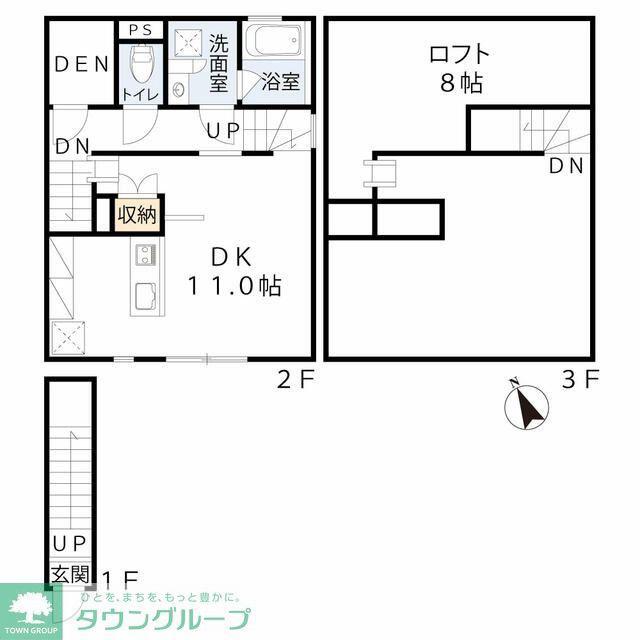 LIBRE I番館(ワンルーム/2階)の間取り写真