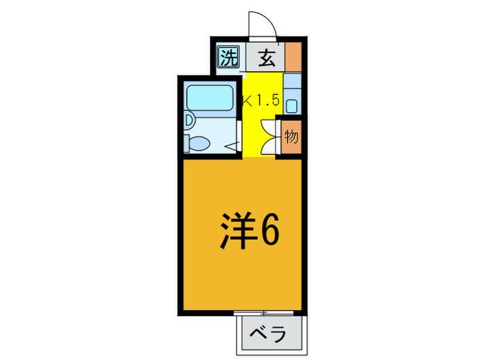 パールマンション 東伏見(1K/3階)の間取り写真