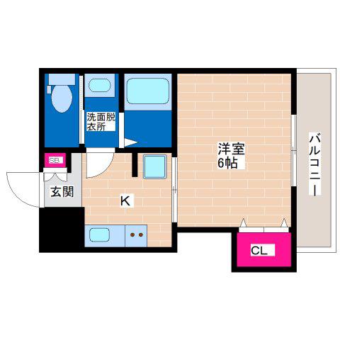 SAKURA ENT(1K/1階)の間取り写真