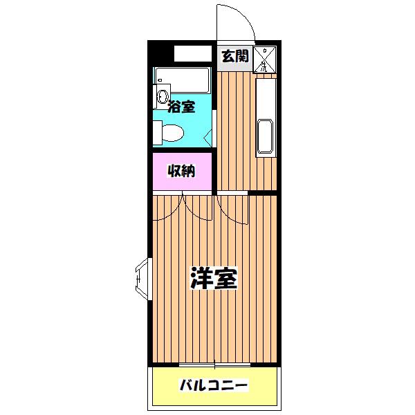 ハイツクリエイト(1K/2階)の間取り写真