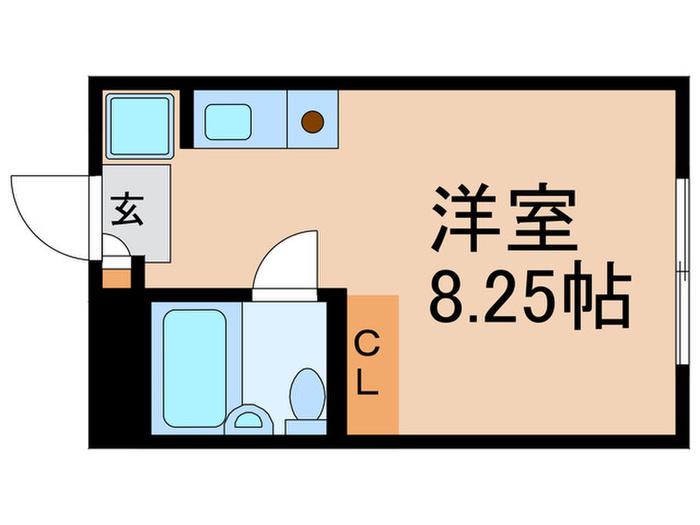 パストラルS(ワンルーム/1階)の間取り写真