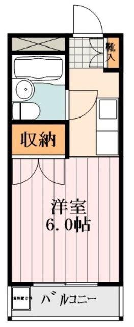 島田・ハイツ(1K/3階)の間取り写真