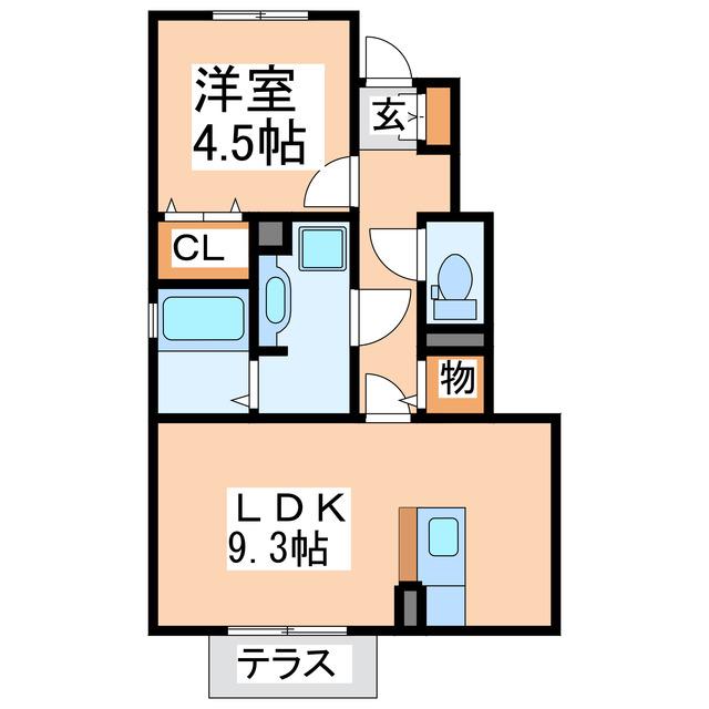 リーブル(1LDK/1階)の間取り写真