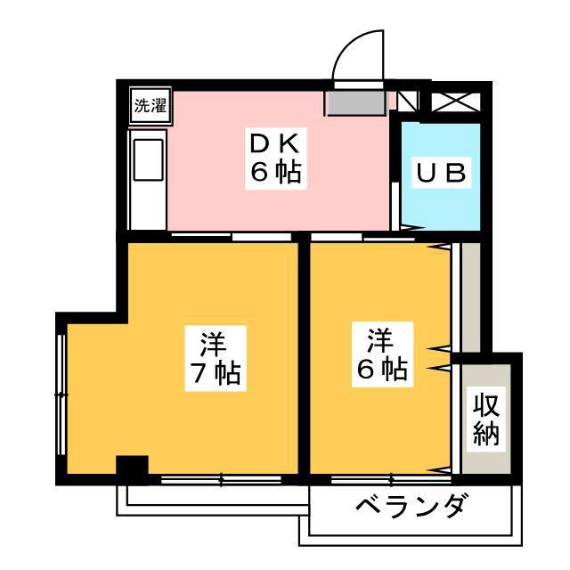 アーク上井草(2DK/3階)の間取り写真
