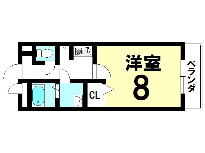 ロジュマンプラティーク(1K/1階)の間取り写真
