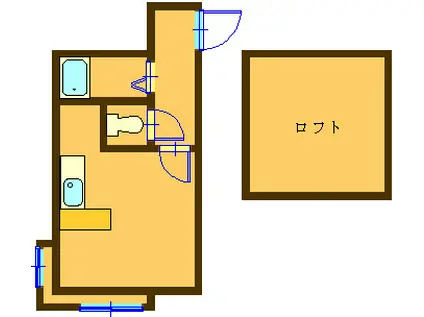 ラヴィアンI(1DK/3階)の間取り写真