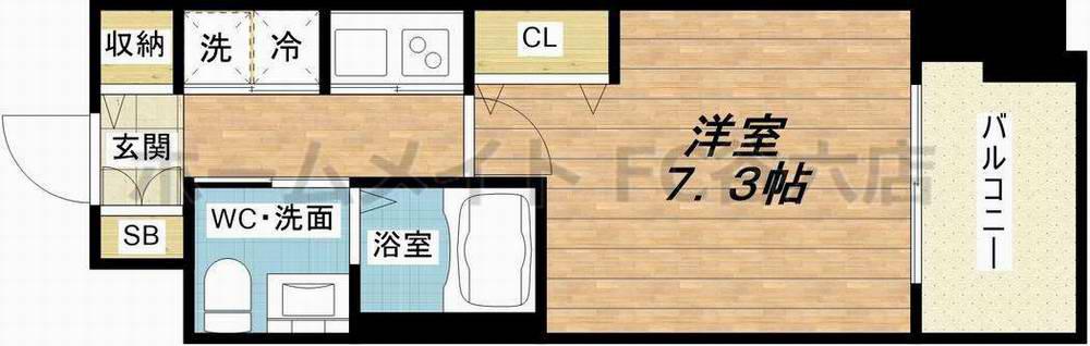 INNOCENT DOYAMA(1K/9階)の間取り写真
