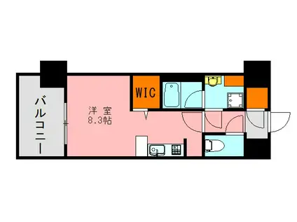 LANDIC PREMIUM O115(ワンルーム/9階)の間取り写真