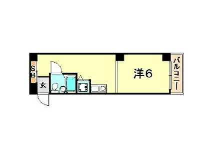 ハイライフ小河通IV(1K/6階)の間取り写真