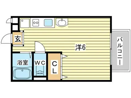 エステートピアMINATO(ワンルーム/2階)の間取り写真