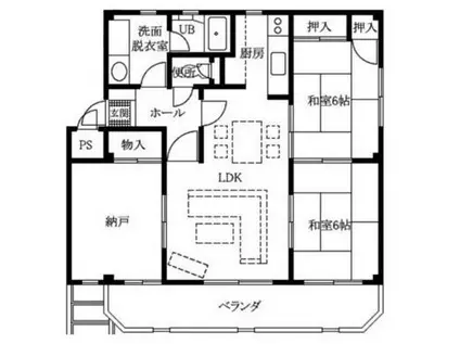 メゾンオグラ(3LDK/2階)の間取り写真