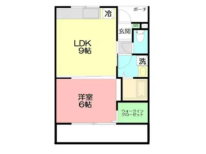 LIFESHIP E棟(1LDK/1階)の間取り写真