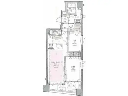 グリーンパーク水天宮前(2LDK/9階)の間取り写真