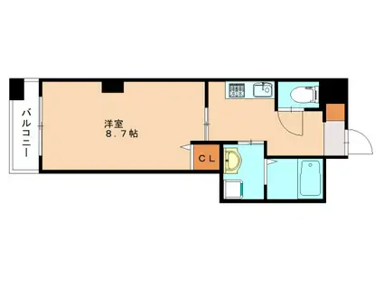 アーリントン(1K/11階)の間取り写真