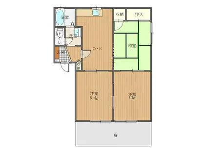 カサグランデ(3DK/1階)の間取り写真