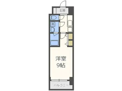 スプランディッド淀屋橋DUE(1K/9階)の間取り写真