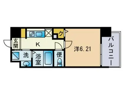 RUPIEレジデンス九大学研都市II(1K/3階)の間取り写真