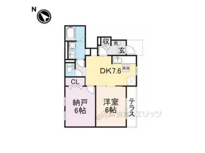 HOLYGLITTER T.J(2DK/1階)の間取り写真