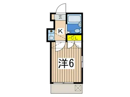 レオパレス新杉田(1K/1階)の間取り写真