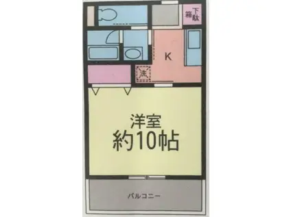 オーインIII(1K/1階)の間取り写真