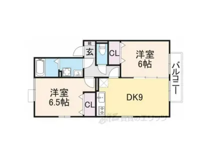 JUN EXCELLENT(2DK/1階)の間取り写真
