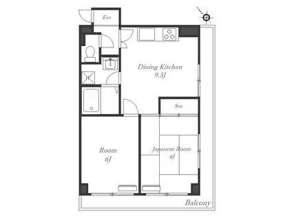 産友ビル山田町(2DK/2階)の間取り写真