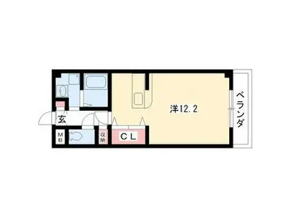 アヴァンセ ヒロ(ワンルーム/3階)の間取り写真