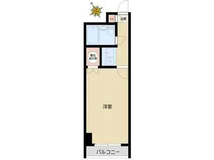 ライオンズマンション文京第3(1K/3階)の間取り写真