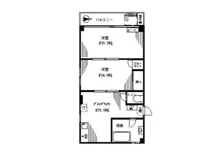 新星ビル(2DK/3階)の間取り写真