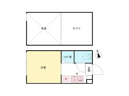 STAGE本町(ワンルーム/2階)の間取り写真