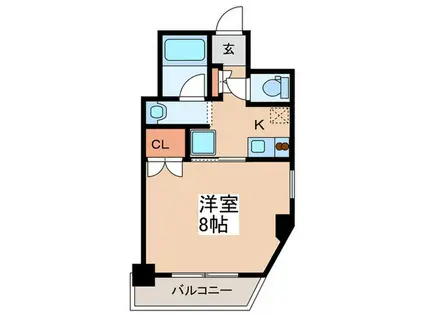 ローレル荻窪(1K/7階)の間取り写真