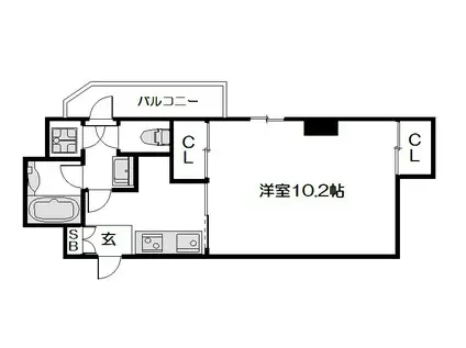 グランエターナ京都(1K/3階)の間取り写真