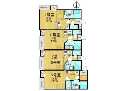 PATINA筑紫野 (ワンルーム/1階)の間取り写真