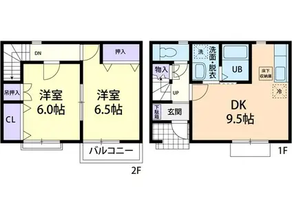 SUN RURAL(2DK/1階)の間取り写真