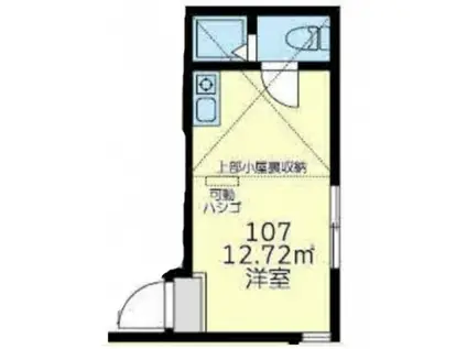 ユナイト瀬ヶ崎エリオット(ワンルーム/1階)の間取り写真