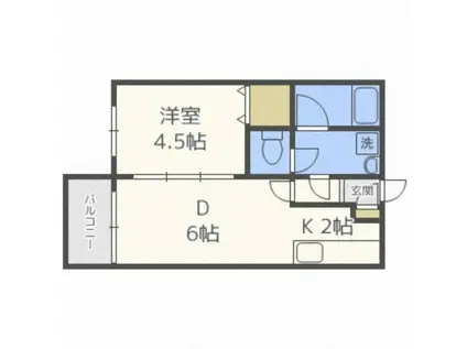 EY真駒内(1LDK/3階)の間取り写真