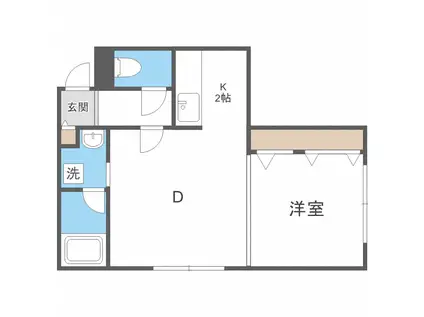 グラディート9-9(1LDK/3階)の間取り写真