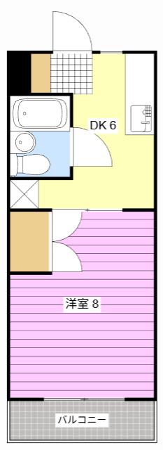 クレストアーク(1DK/3階)の間取り写真