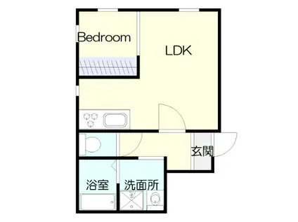 ノアレジデンス(1LDK/1階)の間取り写真